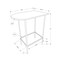 Monarch Specialties Home Bar, Bar Table, Bar Height, Pub, 36" Rectangular, Small, Kitchen, Metal, Laminate, Black, Grey I 2335 - alternate 2